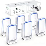 Plug In Air Ionizer Purifier for Home (6 Pack), Negative Ion Generator, Quiet Air Freshener for Bedroom, Office, Kitchen, Portable Air Filter, Mini Air Cleaner