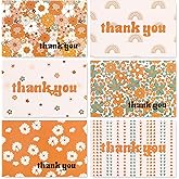 AnyDesign Boho Rainbow Thank You Card Bulk 36 Pack Rainbow Flower Note Cards with Matching Seal Stickers Envelopes Hippie Greeting Blank Cards for Birthday Baby Shower Bridal Holiday Party, 4 x 6