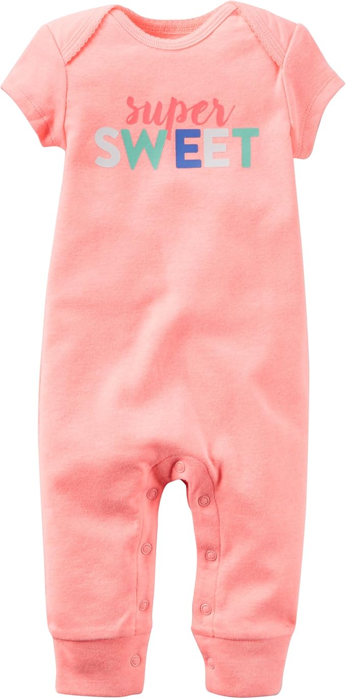 carter's baby girls jersey jumpsuit