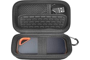 GWCASE Hard Case Compatible with SanDisk Extreme PRO/for SanDisk 500GB 1TB 2TB 4TB Portable External SSD. Carrying Travel Holder for Crucial X8 External for Solid State Drive (Box Only)-Black