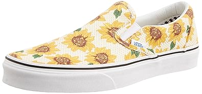 vans classic slip on sunflower