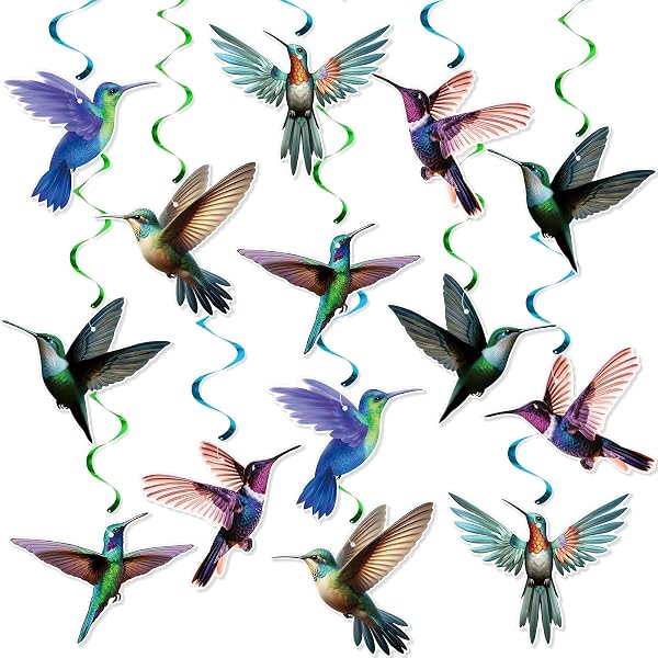 12pcs Artificial Feather Hummingbirds With Metal Clips - Mini Foam Birds For Crafts, Wedding, Christmas Decor - View #9