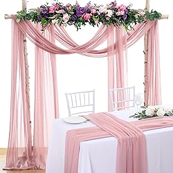 Wedding Arch Draping Fabric 2 Panels 18Ft Dusty
