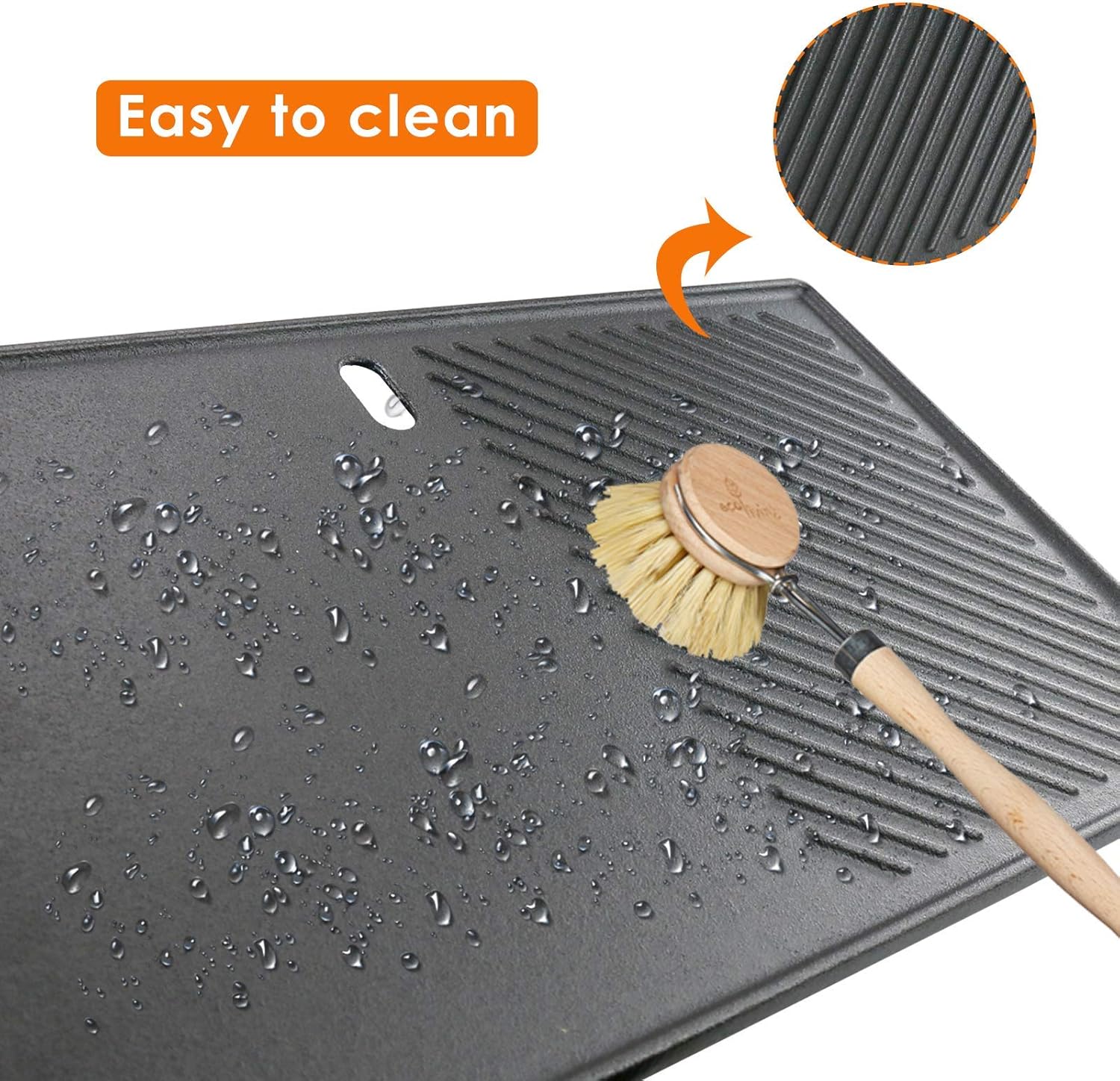 Uniflasy Cast Iron Reversible Grill Griddle Plate for Charbroil 463420508 463420509 16 7/8" Gas Grills Replacement Parts 463420511 463436213 463436214 463461613 463436215 Cookware Skillet Flat Pan : Garden & Outdoor