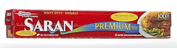 SARAN PREMIUM PLASTIC WRAP, 100 SQ FT