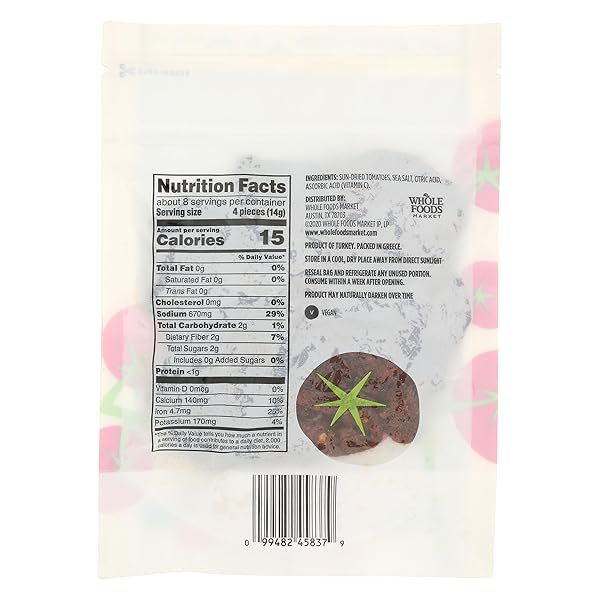 365 BY WHOLE FOODS MARKET, SUNDRIED TOMATOES, 4 OZ