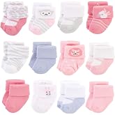 Hudson Baby Unisex Baby Cotton Rich Newborn and Terry Socks