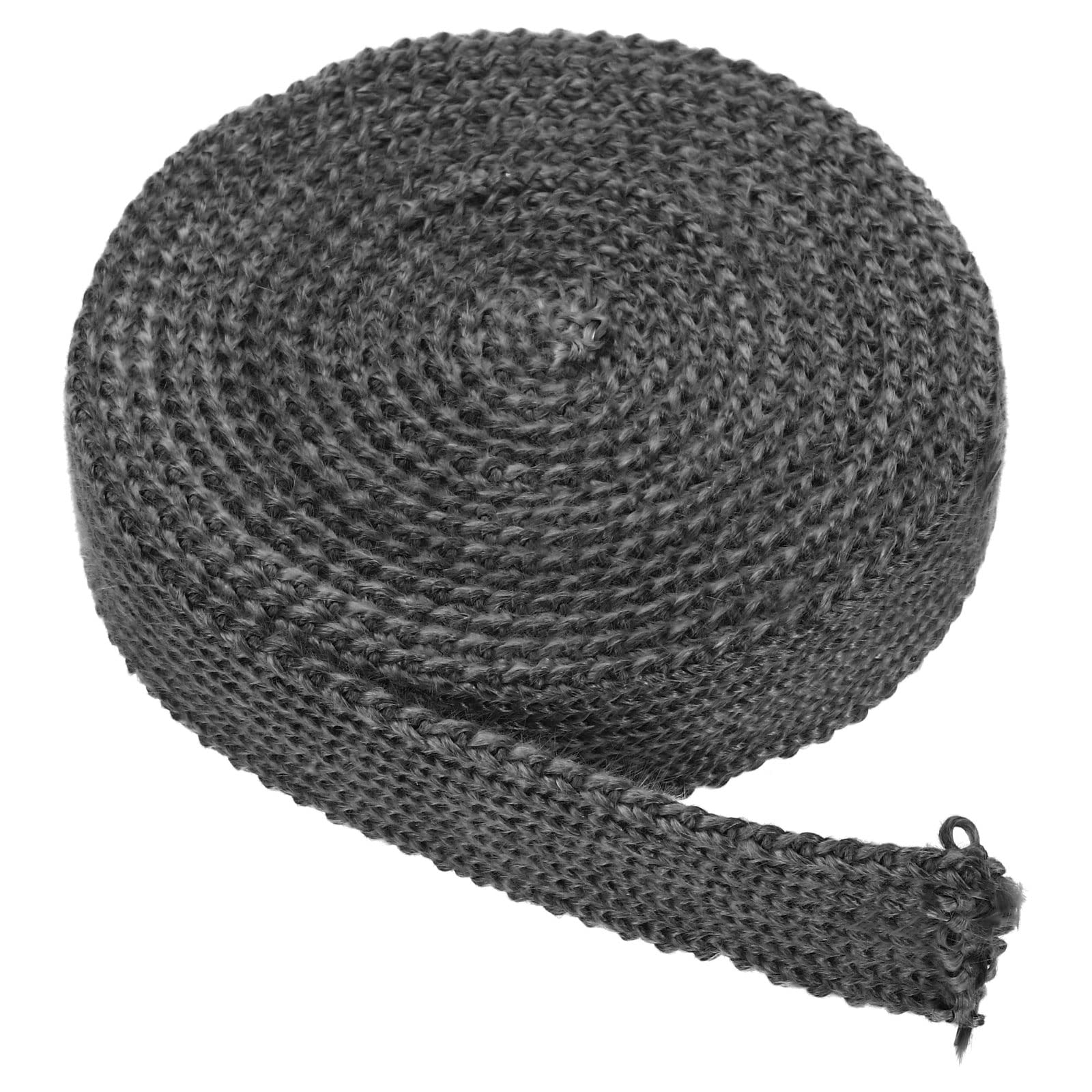 PATIKIL 1"x 1/8"x118" Wood Stove Gasket, Graphite Fiberglass Flat High-Temperature Resistance Seal Rope for Stoves Fireplace Door, Black