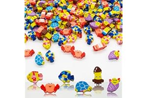 ZAKVOOR 300 Pieces Mini Erasers Bulk Assorted Novelty Sea Animal Pencil Erasers for Home School Work Rewards Gift