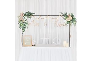 FAB BASED Adjustable Over The Table Rod Stand（49-78） inch - Premium Quality Arch Stand for Birthday, Anniversary, Christmas, Light & Easy to Assemble Decorated Arch for Indoor & Outdoor Events Globe String