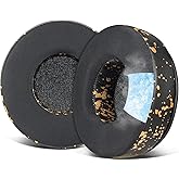 SOULWIT Cooling-Gel Earpads Replacement for Skullcandy Hesh & Hesh 2 Wireless Over-Ear Headphones, Ear Pads Cushions with Noise Isolation Foam - Black Gold