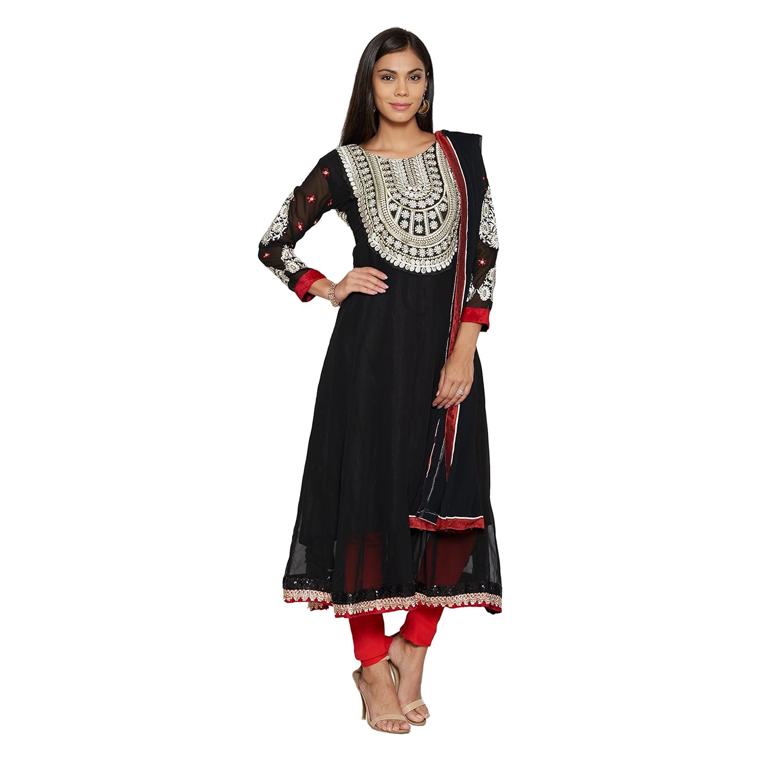 florence women's chiffon salwar suit dupatta material (sb-3384)