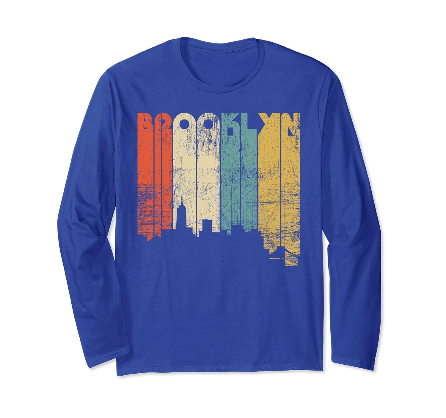 Brooklyn City T-Shirt Vintage Retro Brooklyn Long Sleeve Tee-anz