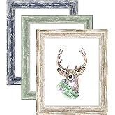 AAQ 8x10 Picture Frame of 3 Set- Picture Frames with HD Plastic Cover,Farmhouse Picture Frames for Table or Wall Hanging