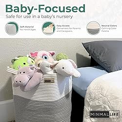 Minmallife Cotton Rope Basket for Storage with