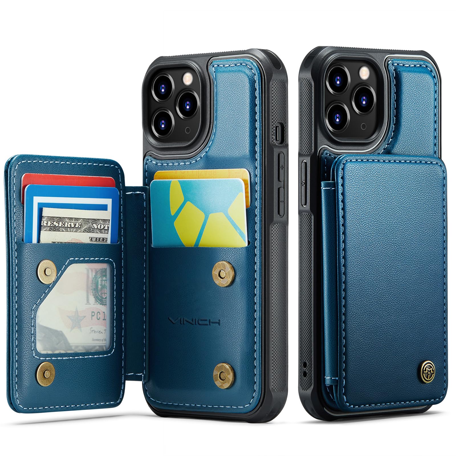 Vinich for iPhone 11 Pro Max Wallet Case with Card