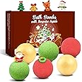 Christmas Bath Bombs for Kids with Surprise Toys Inside, 6 Pack Bubble Bath Bomb Kids 2024 Christmas Stocking Stuffers for Boys Girls Toddlers
