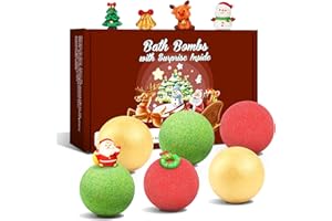 SANYI Christmas Bath Bombs for Kids with Surprise Toys Inside, 2025 Christmas Stocking Stuffers Gift for Kids, 6 Pack Bubble Bath Bomb for Boys Girls Toddlers