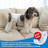 Pet Soft Male Dog Nappies 12 Count Disposable Wraps 30-48 cm Waist view 4