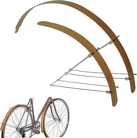 Bike Fender Bamboo Flat Pour Velo Urbain De 20 24 26 700c Largeur 45mm Amazon Fr Auto Et Moto