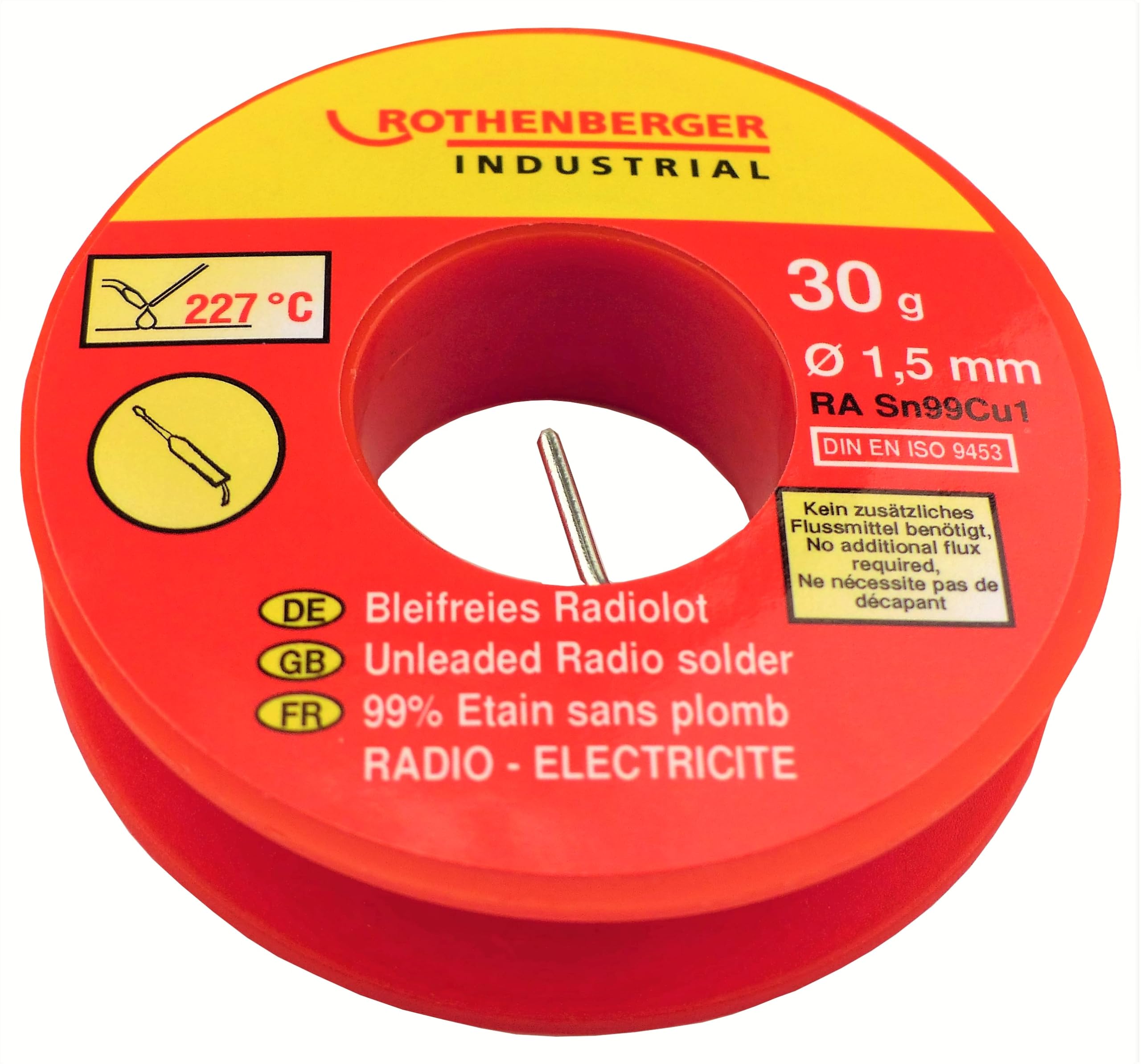 Rothenberger Industrial 1000002350 Lead-Free Radio Solder SN99Cu1 Diameter 1.5 mm 30 g