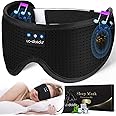 LC-dolida Sleep Headphones, Silk Sleep Mask Bluetooth Wireless Music Eye Mask, Sleeping Headphones for Side Sleepers Sleep Ma