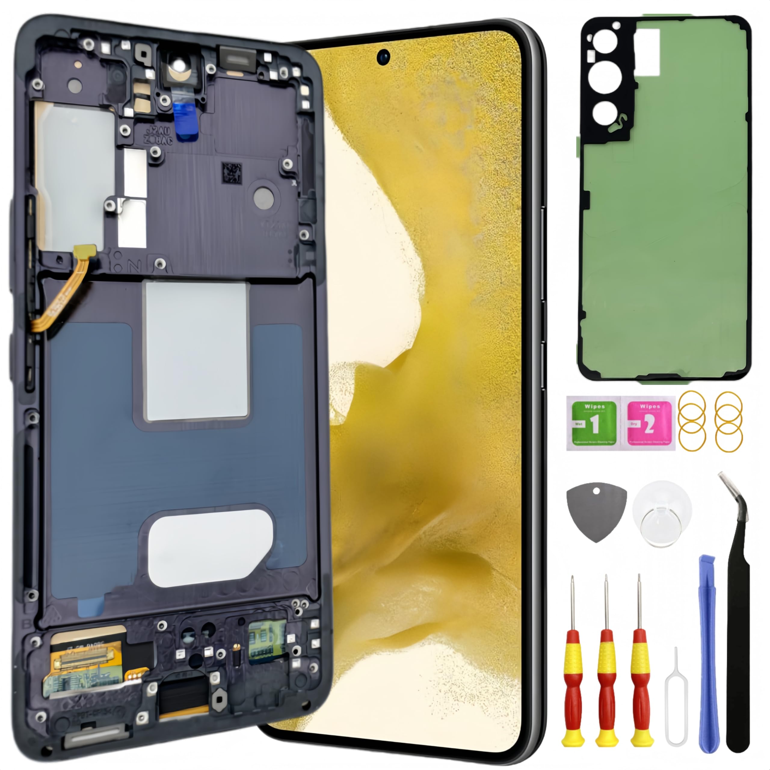 Photo 1 of TFT Galaxy S22 5G Screen Replacement for Samsung Galaxy S22 LCD Screen Touch Digitizer Display Pantalla with Frame Toolkits SM-S901U S901B Black