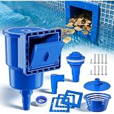Above Ground Pool Skimmer for Intex Coleman Bestway Pools &ndash; Thru-Wall Skimmer Kit with Leak-Free Teflon Tape &amp; Cutting Template, Universal Fit, Easy DIY Install