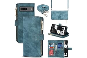 Jaorty for Google Pixel 7a Phone Case Wallet for Women with Crossbody Strap Lanyard,Pixel 7a Wallet Case with Card Holer,Zipp