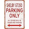 LoMall 12 x 16 Metal Sign - Shelby GT350 Parking ONLY - Vintage Wall Decor Art