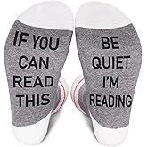 KGHYT Funny Socks If You Can Read This, Novelty Gifts For Women Men, Red And White Striped Socks, Christmas Gift.
