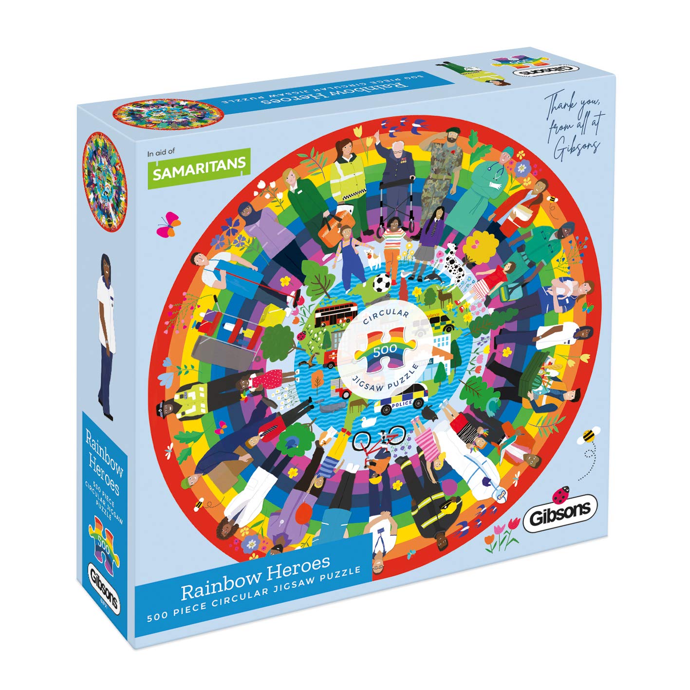 Rainbow Heroes 500 Piece Jigsaw Puzzle | Sustainable Puzzle for Adults | Premium 100% Recycled Board | Great Gift for Adults | Gibsons Games