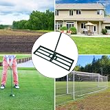 Signstek Lawn Leveling Rake, Stainless Ground Plate 30x10, 76.7in Handle view 9