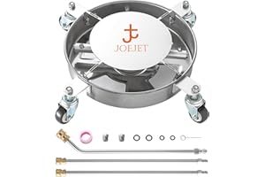JOEJET Undercarriage Pressure Washer Attachment, Undercarriage Cleaner with 4 Wheels, 14 Inch Under Car Washer, 3 Power Washer Extension Wands, 4000 PSI