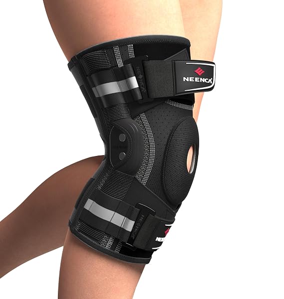 NEENCA PROFESSIONAL KNEE BRACE FOR KNEE PAIN, HINGED KNEE SUPPORT WITH PATENTED X-STRAP FIXING SYSTEM, MEDICAL FOR PAIN RELIEF, ARTHRITIS, MENISCUS TEAR, ACL, PCL, MCL, RUNNER, SPORT