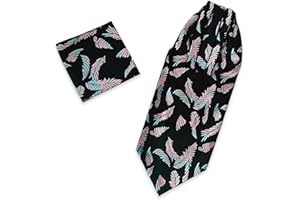 PHDuLac Silk Cravats – Paisley Cravat Dress Ties for Men Jacquard Ascot Tie with Pocket Square