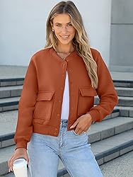 ANRABESS Women Cropped Bomber Jacket 2025 Fashion