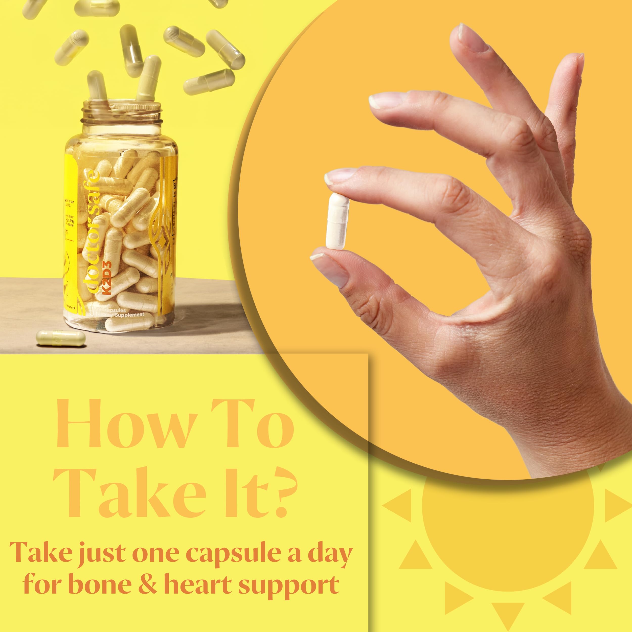 Vitamin D3 K2 with Calcium & BioPerine MK7 + D3 5000iu US-Made Non-GMO Gluten-Free Soy- Free (60 Capsules - 2 Month Supply)