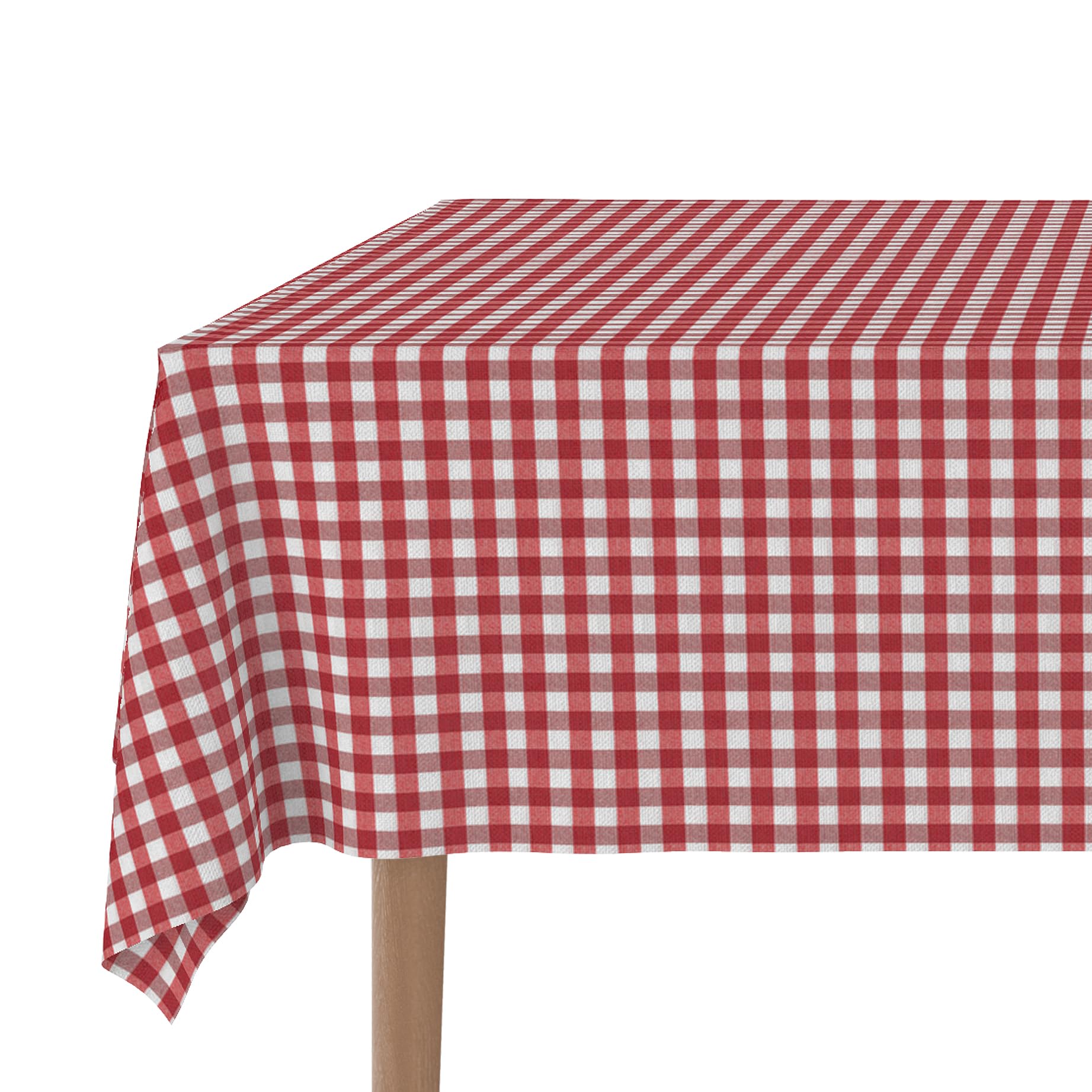 TEFLONATED TABLECLOTH MADE Vichy Red 100X140 CM