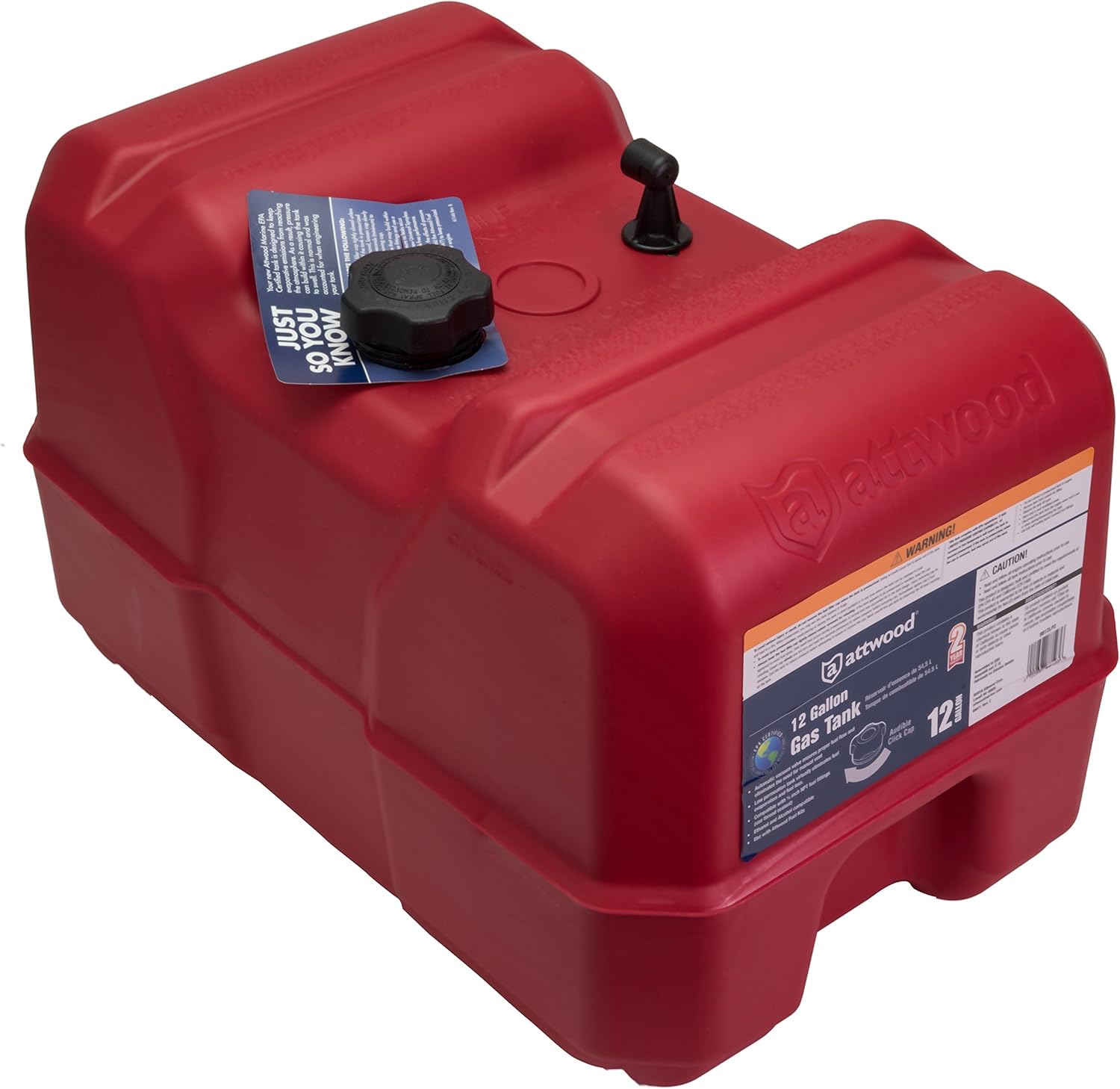 attwood 8812LLPG2 Epa Certified LowProfile Portable Fuel Tank with