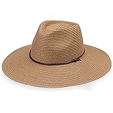 Wallaroo Hat Company Women's Sanibel Fedora – UPF 50+ UV Sun Hat, Wide Brim, Packable, Chin Strap, Adjustable, 2 Sizes
