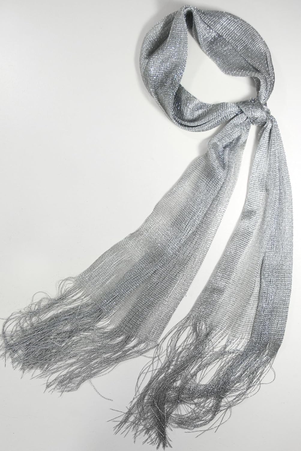 Silver lurex scarf Amazon.co.uk Clothing