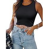 Womens Western Sparkly Fringe Sleeveless Crop Tops Cowgirl Going Out Cropped Tank Tops with Glitter Tassel