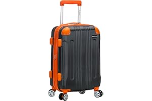 Rockland London Hardside Spinner Wheel Luggage, Charcoal, Carry-On 20-Inch