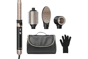 Infiniti PRO CONAIR Wet-to-Dry Styling Wand, Multi Hair Styling Tool for Curls, Waves, Blowouts, and Volume, 4 Attachments & Storage Bag, Amazon Exclusive, Black