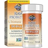 Garden of Life Raw Probiotics for Women and Men with Digestive Enzymes, 100 Billion CFU, Clinically Studied Strains, Shelf St