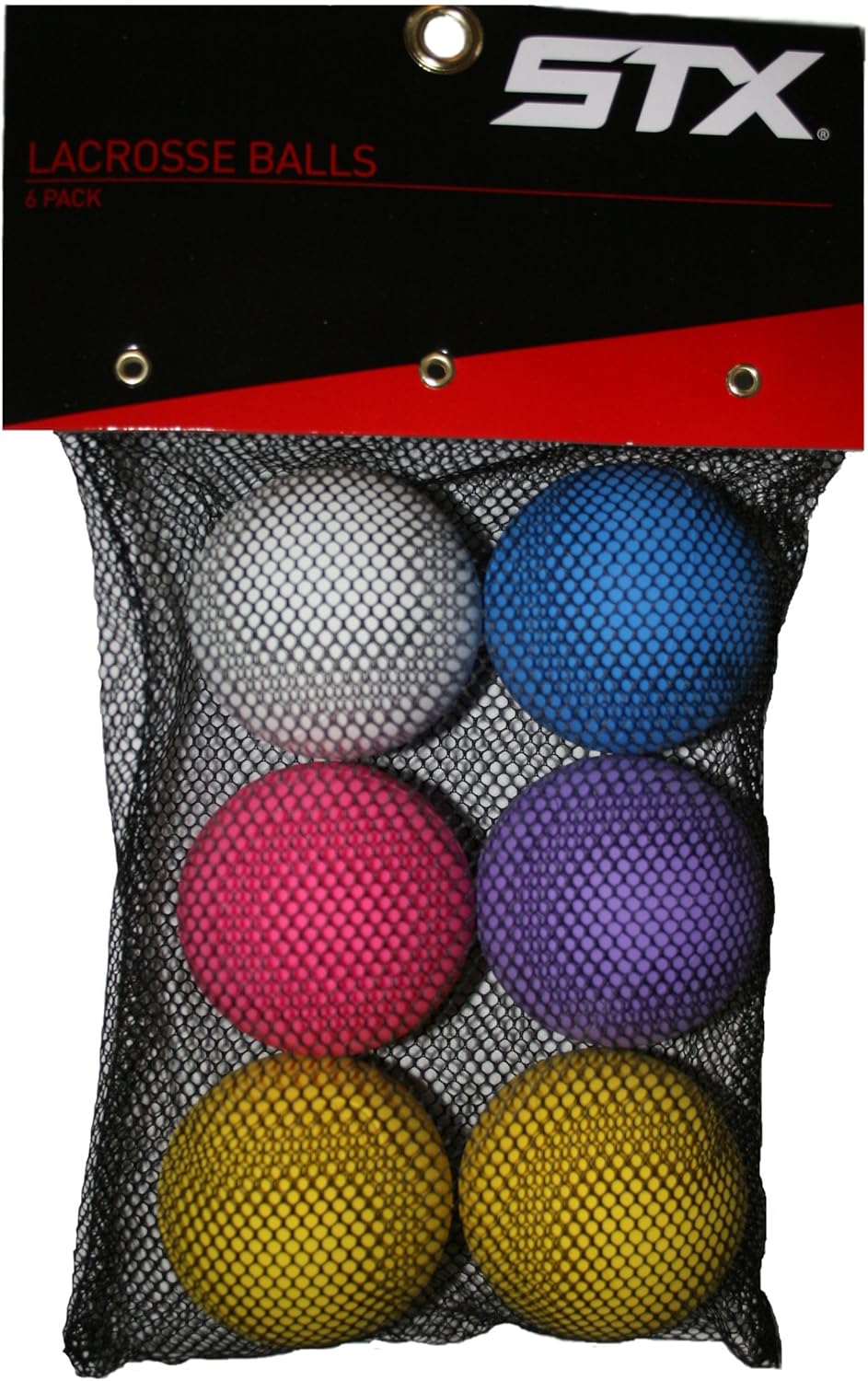 STX Lacrosse Balls in Mesh Bag (Pack of 6), Assorted