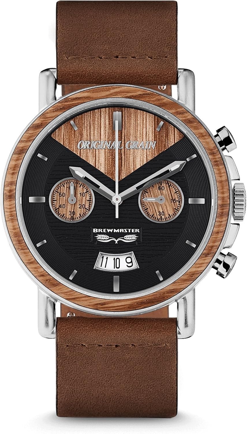 Original Grain Wood Wrist Watch Brewmaster Collection 44MM
