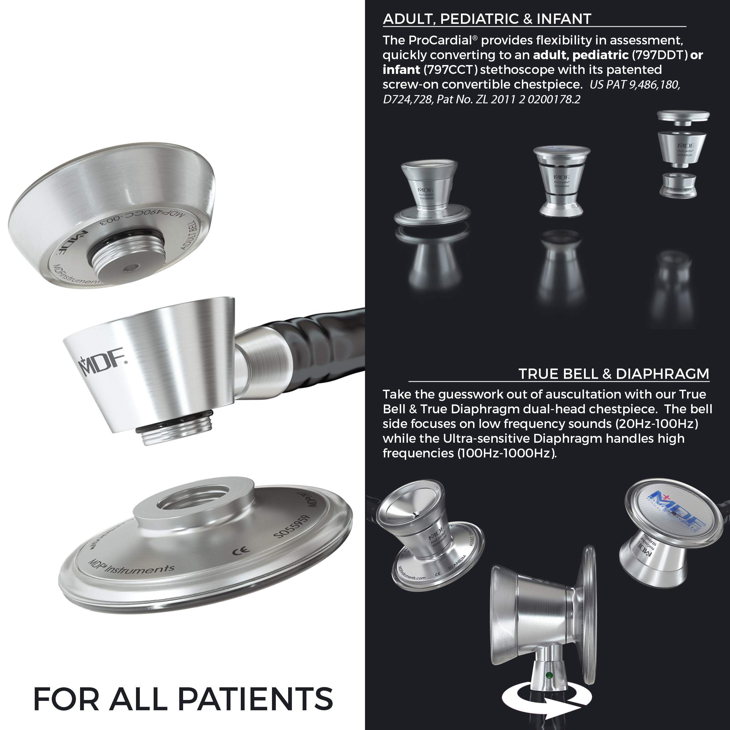 MDF Rose Gold ProCardial Cardiology Stethoscope + MDF Stethoscope Hard