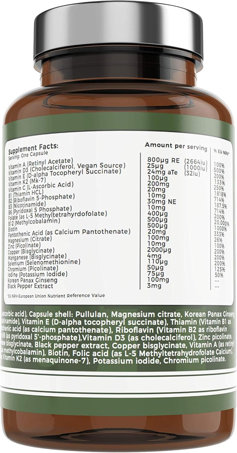 Barefoot Nutrition, Optimum Multivitamin & Mineral Supplement, Bioactive High Strength Formula with Vitamin C Complex - Image 3